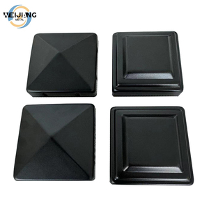 Capuchon <span class=keywords><strong>de</strong></span> poteau pyramidal noir en aluminium thermolaqué, durable, écologique, pour clôtures résidentielles, commerciales et industrielles - Product Image 6