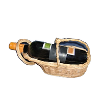 Panier à vin en osier de haute qualité et bon marché, forme de 1 bouteille