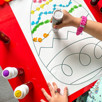 Nouveaux arrivages Articles populaires Non toxique lavable 3 couleurs 60ml Art Dot Pen Markers Set Custom logo Paint Dot Marker for Kids