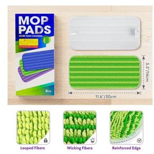 Replacement Pad For Swiffer Wet Jet 12 Inch Microfiber <b>Mop</b> Head Rectangular Reusable Home Cleaning - Product Image 2