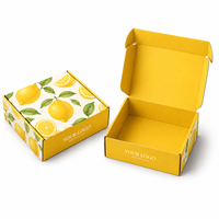 Boîte cadeau personnalisée pour citrons, boîte en carton ondulé haut de gamme pour fruits, boîte pliable en forme d'avion, impression recto-verso