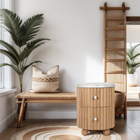 Table de chevet en bois nordique, table d'appoint au design moderne, table de chevet Carlisle pour chambre à coucher