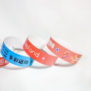 Bracelets en papier jetables personnalisables pour les lieux <span class=keywords><strong>de</strong></span> divertissement Nouveaux billets <span class=keywords><strong>de</strong></span> parc avec matériaux importés Bracelets promotionnels - Product Image 4