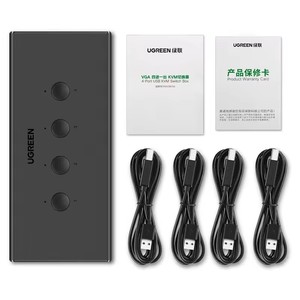 Ugreen <span class=keywords><strong>VGA</strong></span> สวิตช์ KVM 4 in 1 Out 4พอร์ต USB กล่องสวิตช์ KVM รองรับจอแสดงผล1920*1440 60Hz สำหรับพีซีจอภาพทีวี - Product Image 4