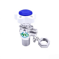 Vanne manuelle DIN 13 de l'Industrie allemande, taille de port G 5/8" INT, en acier inoxydable 316L, à déconnexion rapide pour gaz oxyde nitreux