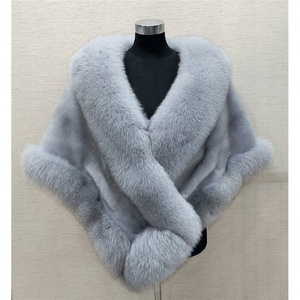 Pelliccia Sintetica Imitazione <span class=keywords><strong>Visone</strong></span> e Volpe, Scialle in Pelliccia Sintetica, Mantella da Donna, Cappotto in Pelliccia Sintetica, Vestito Invernale Nuovo 2026 - Product Image 4