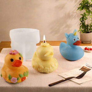 Molde de silicona TangChu con forma de patito lindo para velas de aromaterapia, yeso, jabón artesanal y manualidades de amasado. - Product Image 4