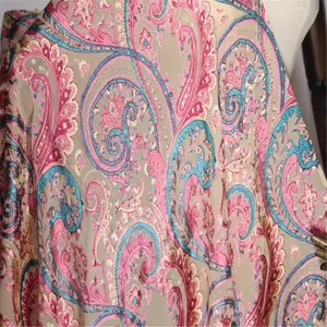 Wholesale Price High Quality Printed Paisley Opal Pure Silk Burn Out Fabric for Elegant Lady Summer Dress Saree