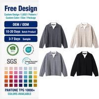 Pull en tricot pour homme style Old Money, en pure laine, col effet deux pièces, fabrication OEM ODM, usine source, marque privée