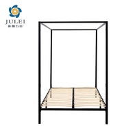 Cadre de lit en métal de luxe de haute qualité personnalisable, fabrication soignée, moderne, taille king size, avec lattes en bois