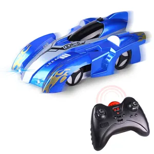 2019 New Arrival Gravity Defying Wall Climbing Car With LED Toy Remote Control Racing Car Wall Car For Christmas Gift