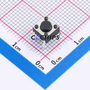 TS-1095-A2B3-D1 Tactile Switch Through hole Component (THT)-4P,6x6mm Switch Single Pole Single Throw Round Button 2.5N 6mm - Product Image 1