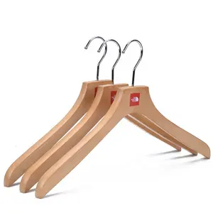 Hot sale new style wooden clothes hanger with custom logo