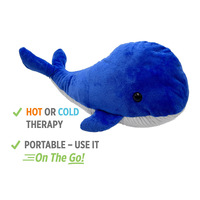 Packs de chaleur pour micro-ondes avec un design de baleine en peluche, jouet en peluche pour enfants