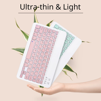 Keyboard Mini Nirkabel BT dengan USB Type-C untuk iPad untuk Android-Dukungan Bahasa Rusia Spanyol