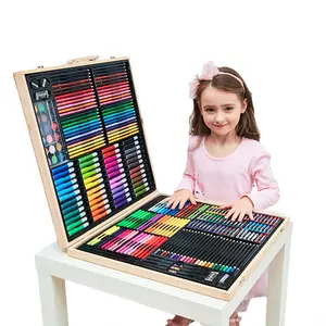 ชุดวาดภาพศิลปะสำหรับเด็ก,ชุดเครื่องมือปากกาสีน้ำศิลปิน288ชิ้นพร้อมกล่องของขวัญ