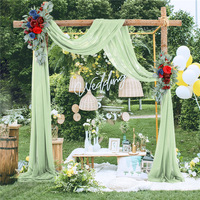Voilages de luxe simples pour arche de mariage, rideaux de fond transparents en polyester blanc pour décorations de mariage en extérieur, fêtes et plafonds