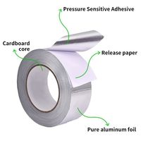 Bande en aluminium auto-adhésive résistante pour l'isolation de tuyau de cachetage de conduit de la CAHT