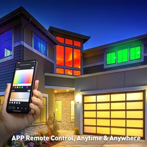 Panneau lumineux LED intelligent bicolore transfrontalier 6 pouces, lot de 6, RGBCW, pleine couleur, compatible Alexa, Google et Siri, intensité variable, certifié ETL - Product Image 2