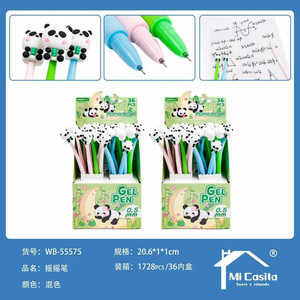 Alla rinfusa penne Gel Panda carino 05mm 1728 pezzi Per scatola Per bambini forniture di cancelleria blu rosa viola colori plastica colori promozionali - Product Image 1