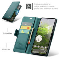 CaseMe étui en cuir lisse pour Google Pixel 9 9Pro 9ProXL 7A 8A 8 8 Pro Card Kickstand Business Cover pour Google Pixel 9 Wallet