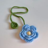 Pembatas Buku Rajut Bunga Buatan Tangan Kustom, Amigurumi Crochet, Hadiah Floral untuk Wanita, Anak-anak, Perlengkapan Sekolah, Kantor, Alat Tulis, Dekorasi