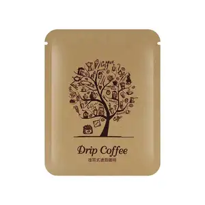 Lebensmittel qualität Kraft papier biologisch abbaubare Kaffee Teebeutel Verpackung Großhandels preis Digitaldruck Kaffee beutel Beutel Kaffee Tropf beutel