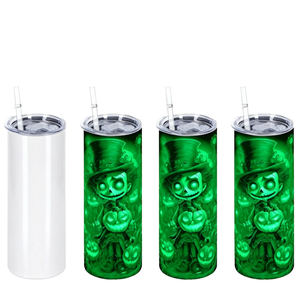 Gobelets isothermes en acier inoxydable de 20 oz, phosphorescents, fins et droits, design classique par sublimation, pour la rentrée scolaire - Product Image 2