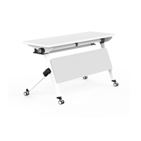 Meubles de bureau modulaires pour salle de conférence, bureau de formation pliable avec roulettes
