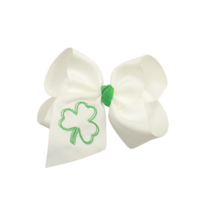 Lazos de pelo de San Patricio Pinza de pelo bordada personalizable para niñas - Product Image 6