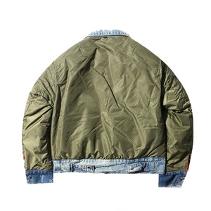 <span class=keywords><strong>Giacca</strong></span> <span class=keywords><strong>Bomber</strong></span> MA1 in Denim Patchwork per Uomo, Stile Vintage Streetwear, <span class=keywords><strong>Giacca</strong></span> <span class=keywords><strong>Oversize</strong></span> in Nylon - Product Image 2
