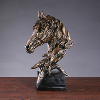 Artisanat créatif américain en résine en forme de tête de cheval, accessoires de décoration transfrontaliers pour la maison, le bureau, le salon, le bar, l'entrée, modèle de Noël SM