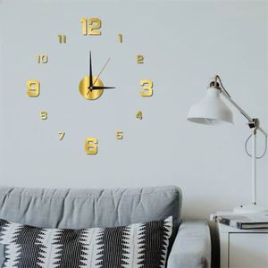 Creative DIY Frameless <b>Digital</b> & Analog <b>Wall</b> <b>Clock</b> Minimalist Design for Home & Office Easy Installation <b>Wall</b> Decal - Product Image 6