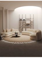 2026 GEDO Moderne Luxus-Wohnzimmermöbel Bestseller Rundes Ecksofa-Set Langlebiges Stoffmaterial