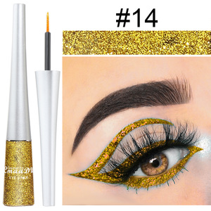 Eyeliner liquido glitterato a 16 colori facile da applicare e cosmetici per il trucco naturali ad asciugatura rapida - Product Image 2