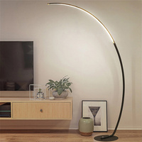 Marglice Moderne simple demi-cercle vertical lampadaire salon chambre coin nordique lumière luxe lune anneau lampadaire