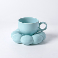 Nouveau créatif écologique personnalisé café tasse à thé et soucoupe ensemble Vintage fait à la main en céramique nuage tasse