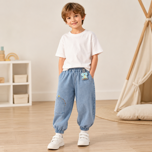 <span class=keywords><strong>Pantalon</strong></span> de sport décontracté pour garçons, hiver et automne, taille élastique, coupe-vent, respirant, confortable et polyvalent - Product Image 1