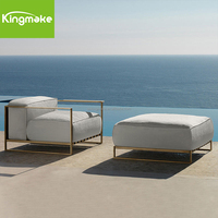 Ensemble de canapés en aluminium personnalisable haut de gamme Salon de jardin Ensemble de meubles de patio Meubles de jardin avec table basse
