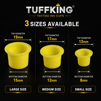 Tuffking Gobelets jetables hygiéniques en plastique écologique, tailles S/M/L, accessoire de mélange pratique pour l'art corporel et les coupelles d'encre de tatouage