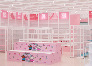 Tienda de mijo Boutique, <span class=keywords><strong>iluminación</strong></span> LED, combinación de madera de acero, estante escalonado duradero personalizable, exhibición de tienda de joyería de supermercado - Product Image 6