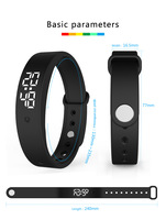 Montre bracelet connectée sport avec alarme vibrante, affichage LED, moniteur de température automatique, podomètre 3D – Offre Spéciale Android