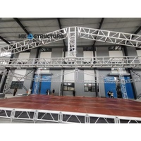 Braguero de iluminación de espiga de aluminio al por mayor con techo para exhibición de truss de escenario de concierto al aire libre