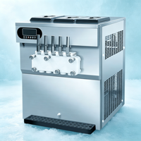 Aangepaste nieuwe soft serve ijsmachine met drie spuitmonden