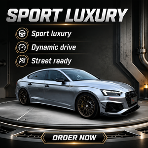 Kit carrosserie en fibre de carbone de haute qualité YICKU pour Audi A5 B9.5 2020+ – Kits de mise à niveau TAKD : Lame <span class=keywords><strong>avant</strong></span>, diffuseur arrière, jupes latérales – Pièces automobiles - Product Image 1