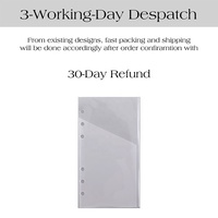 Carpeta de PVC Esmerilado Tamaño A6 Hongbo, Superventas, con Ranuras para Tarjetas, para Archivadores de 6 Anillas
