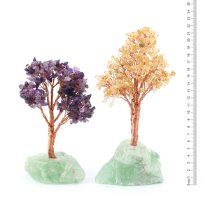 Natural Crystal Chips Money Tree Raw Base Copper <b>Wire</b> Wrapped Healing Crystal Tree <b>for</b> Feng Shui - Product Image 3