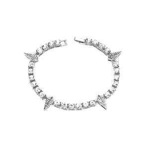 2026 New Hiphop Exaggerated Style Cuban Chain Water Drop Bracelet Gold Silver Plated Unisex's Alloy Bracelets Trendy Jewelry - Product Image 6