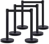 Support de chaîne rétractable en mousseline de soie, Stand de séparation de couleur noir