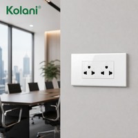 Prise murale universelle 6 trous, double sortie 120A, 16A 250V, encastrée avec obturateur de sécurité, panneau modulaire à câblage rapide pour hôtel